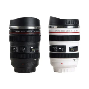 Stainless Steel Camera EF24-105mm Coffee Lens Mug White Black Coffee Mugs Unique Cup Gift
Coffee Cups canecas tazas vaso caf 1