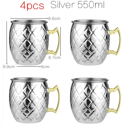 4pcs Silver B