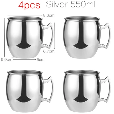 4pcs Silver C