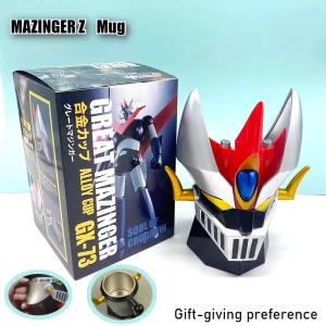 MAZINGER Z Mug with Lid 304 Stainless Steel Cup Anime Transformation Cartoon Robot Model  Cup Office Milk Tea Cups Drinkware 1