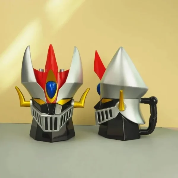 MAZINGER Z Mug with Lid 304 Stainless Steel Cup Anime Transformation Cartoon Robot Model  Cup Office Milk Tea Cups Drinkware 2