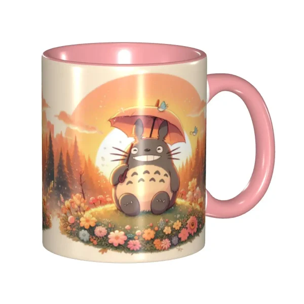 Cartoon Cute Sunset T-Totoros Umbrella Tea Cup Smile Meme Room Mug 1