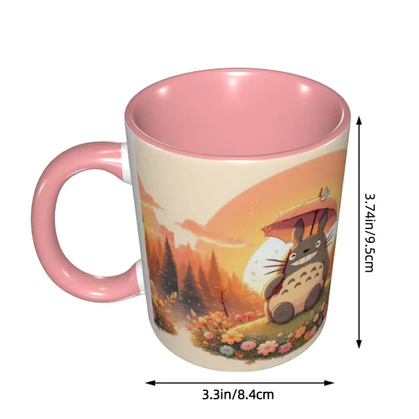Cartoon Cute Sunset T-Totoros Umbrella Tea Cup Smile Meme Room Mug 3
