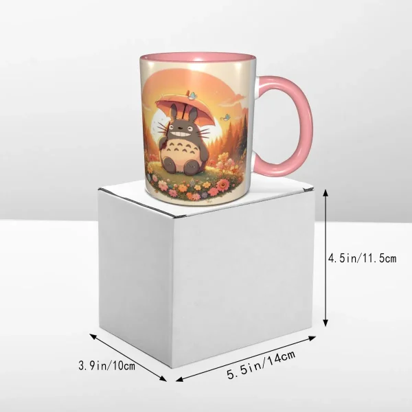 Cartoon Cute Sunset T-Totoros Umbrella Tea Cup Smile Meme Room Mug 5