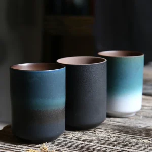 1pc Restaurant Kiln Coffee Cup 200ML Japanese Tea Cup High Temperature Resistant Ceramic Retro Style  Gradient Mug Drinkware 1