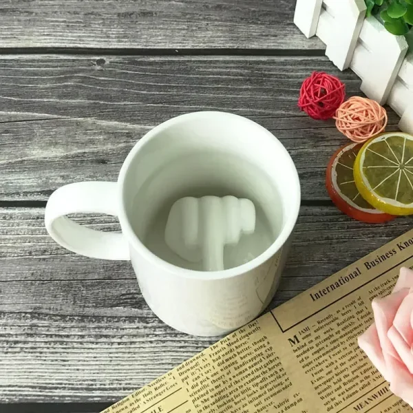 1pcs Creative Coffee Mug Ceramic Middle Finger Funny Cup for Office Coffee Milk Tea Cups Porcelain Personality Novelty Gifts 4
