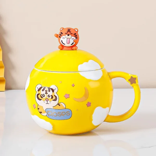 Creative Cartoon Planet Mug Cute Astronaut Ceramic Mug Gift Souvenir Mug 3