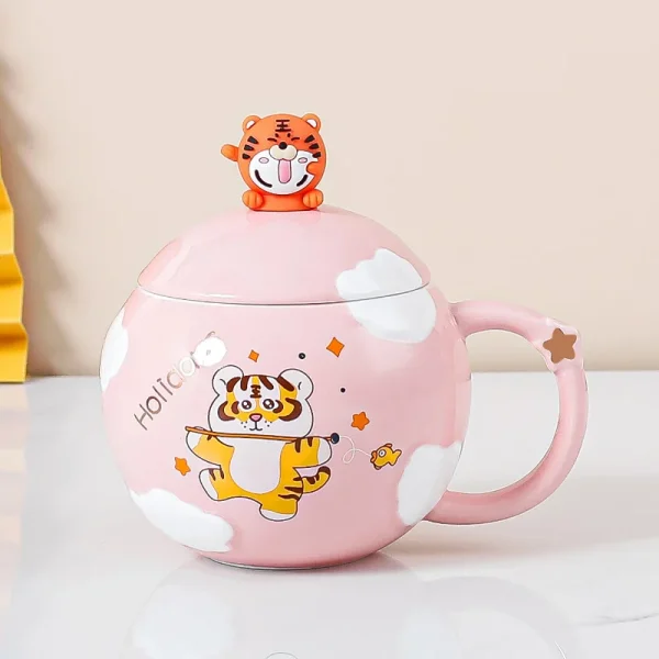 Creative Cartoon Planet Mug Cute Astronaut Ceramic Mug Gift Souvenir Mug 4