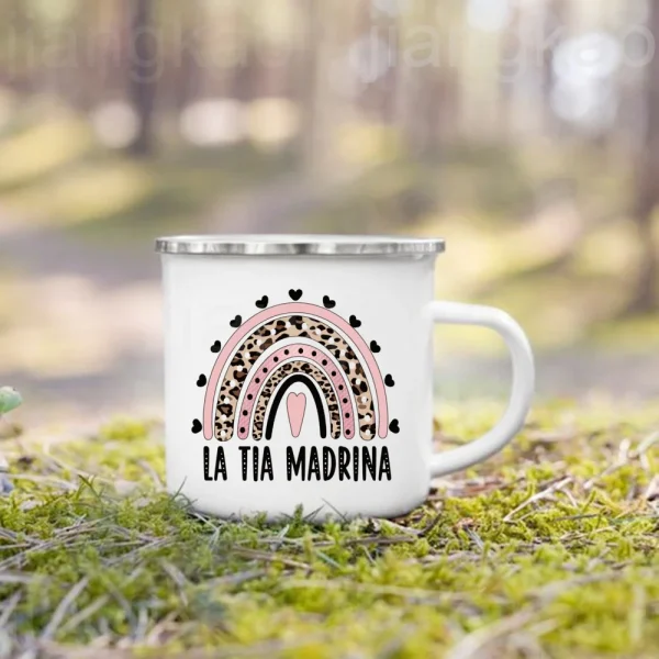 The Best Aunts Are Promoted To Godmother Print Mug Pregnancy Announcement Coffee Cup Drinks Milk  Enamel Mugs Gift for Godmother 5