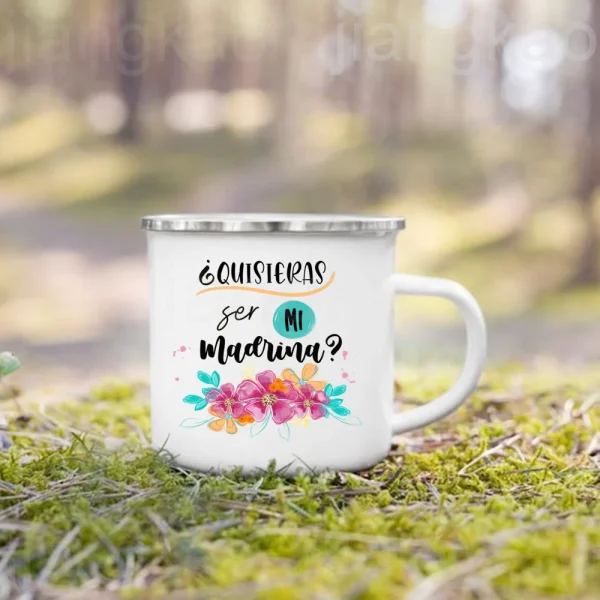 The Best Aunts Are Promoted To Godmother Print Mug Pregnancy Announcement Coffee Cup Drinks Milk  Enamel Mugs Gift for Godmother 6