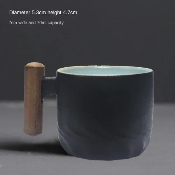 Creative Handmade Exquisite Coffee Cup Vintage Coffee Cup With Wooden Handle Mug Cups Mugs Drinkware Kitchen Dining Bar Home 6