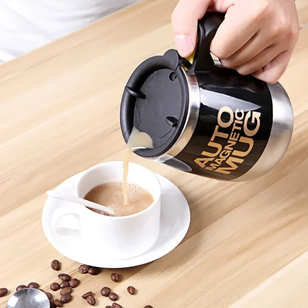450ml Electric Self Stirring Magnetic Stainless Steel Coffee Mug Coffee Milk Mixing Cup Blender Lazy Smart Mixer Thermal Cup 2