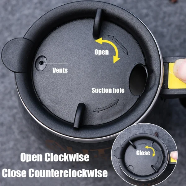 450ml Electric Self Stirring Magnetic Stainless Steel Coffee Mug Coffee Milk Mixing Cup Blender Lazy Smart Mixer Thermal Cup 5