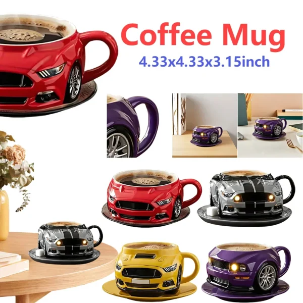 3D Car Shaped Coffee Mug Creative Coffee Cup Novelty Drinkware Gifts Semi Truck Handcrafted Coffee Cup 200-250ML For Home Office 1