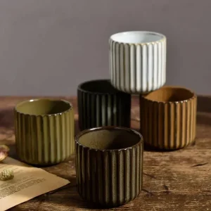 1PC Japanese Style Retro Ceramic Tea Cup Porcelain Teacups Sake Cups Coffee Mug Wine Mug Water Mug Household Afternoon Teacup 1