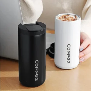 400ml Stainless Steel Thermal Coffee Mug 304 Thermos Mug Leak Proof Portable Travel Thermal Cup Water Bottle Christmas Gifts 1