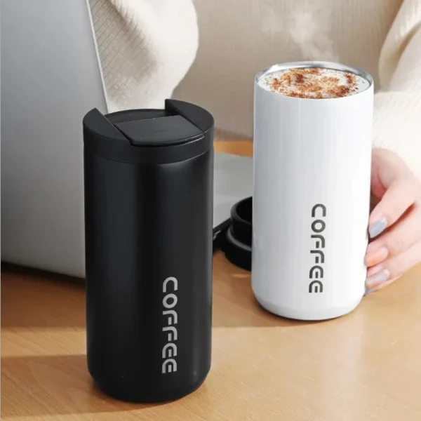 400ml Stainless Steel Thermal Coffee Mug 304 Thermos Mug Leak Proof Portable Travel Thermal Cup Water Bottle Christmas Gifts 1