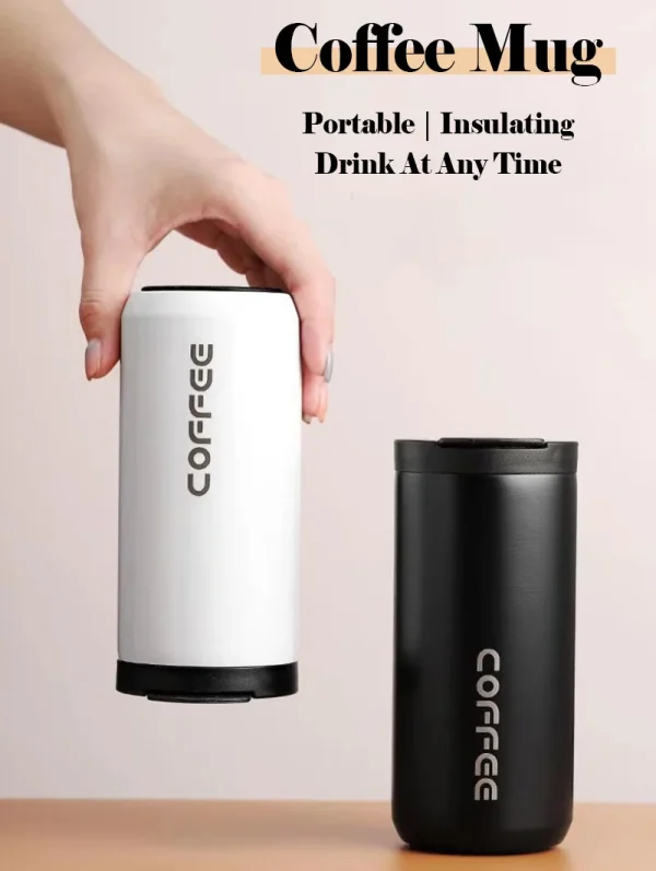 400ml Stainless Steel Thermal Coffee Mug 304 Thermos Mug Leak Proof Portable Travel Thermal Cup Water Bottle Christmas Gifts 5