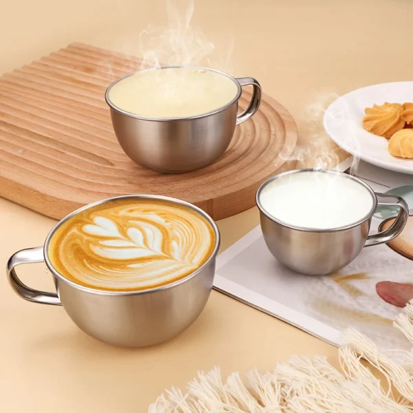 304 Stainless Steel Mug Coffee Cup Cappuccino Espresso Cup Tourist Picnic Utensils Camping Mug Outdoor Travel Drinking Utensils 1