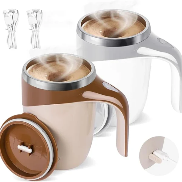 1PC Portable Smart Automatic Magnetic Stirring Cup Rechargeable Stainless Steel Lazy Rotating Mug Stirring Cup Drinking Tools 1