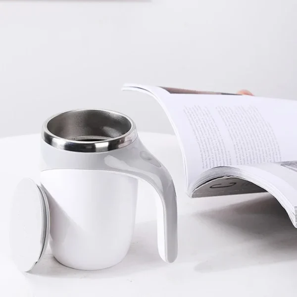 1PC Portable Smart Automatic Magnetic Stirring Cup Rechargeable Stainless Steel Lazy Rotating Mug Stirring Cup Drinking Tools 5