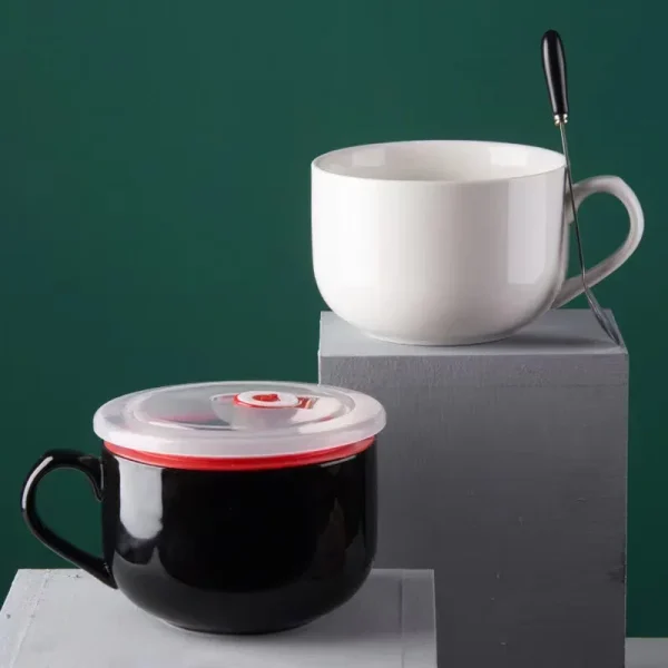 700ml Coffee Mug Large Capacity Ceramic Breakfast Oatmeal Milk Tea Cup Instant Noodles Bowl Novelty Gifts Best For Your Friends 6