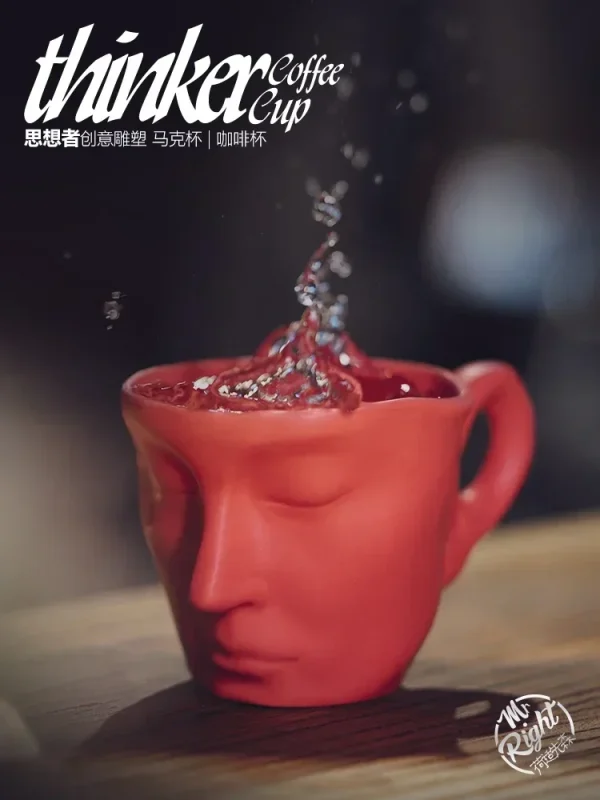 European style bar creative gift sculpture couple mug exquisite matte ceramic coffee cup and saucer set 2