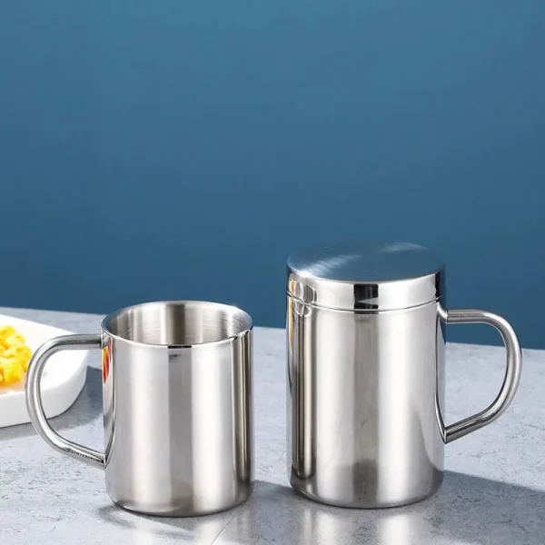 1Pcs 200/300/400ML Stainless Steel Coffee Mug Double Layer Anti-scalding Cup Portable Drink Beer Tea Juice Thermal Tumbler 2