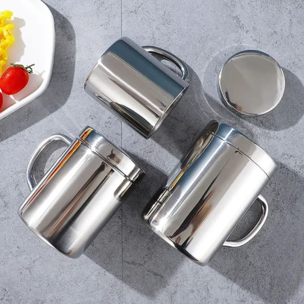 1Pcs 200/300/400ML Stainless Steel Coffee Mug Double Layer Anti-scalding Cup Portable Drink Beer Tea Juice Thermal Tumbler 3