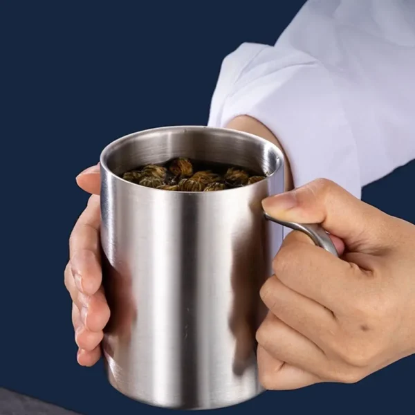 1Pcs 200/300/400ML Stainless Steel Coffee Mug Double Layer Anti-scalding Cup Portable Drink Beer Tea Juice Thermal Tumbler 4