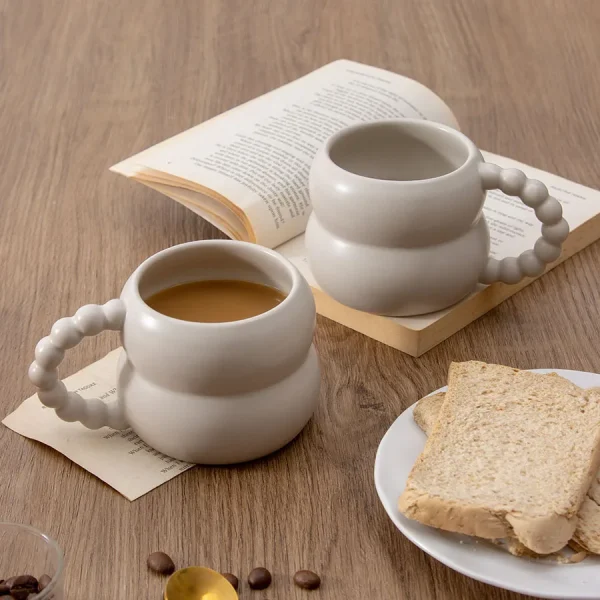 Cute Coffee Ceramic Mugs​ High Speed Polishing Eco Friendly and Glaze Free Personalized Coffee Cups​ Creative Cups Drinkware 1