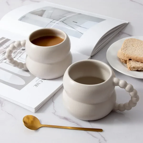 Cute Coffee Ceramic Mugs​ High Speed Polishing Eco Friendly and Glaze Free Personalized Coffee Cups​ Creative Cups Drinkware 3