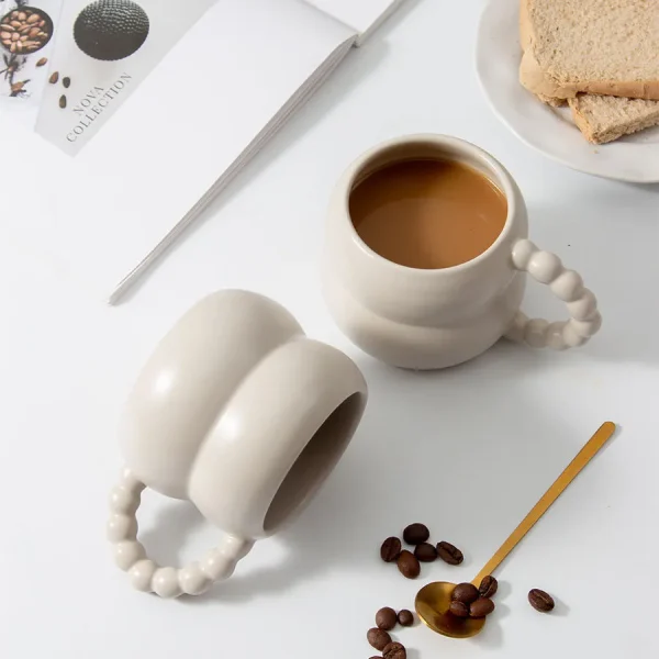 Cute Coffee Ceramic Mugs​ High Speed Polishing Eco Friendly and Glaze Free Personalized Coffee Cups​ Creative Cups Drinkware 4