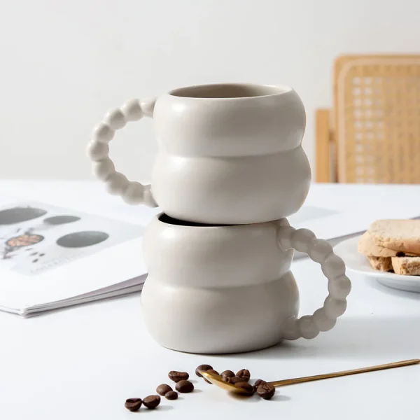 Cute Coffee Ceramic Mugs​ High Speed Polishing Eco Friendly and Glaze Free Personalized Coffee Cups​ Creative Cups Drinkware 5