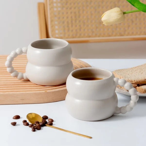 Cute Coffee Ceramic Mugs​ High Speed Polishing Eco Friendly and Glaze Free Personalized Coffee Cups​ Creative Cups Drinkware 6