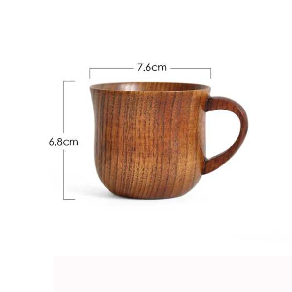 Natural Vintage Wooden Cups Coffee Creative Handmade Wood Mugs Portable Office Kitchen Light Tea Cups Drinkware Accessories 6