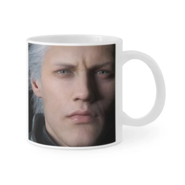 1pc 11oz Devil may cry 5 - Vergil Poster Coffee Mug Tea Cup Coffee Cup Funny Birthday Gifts for Women and Men Ceramic Mug 2