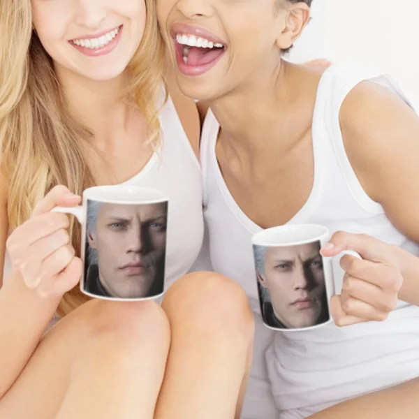 1pc 11oz Devil may cry 5 - Vergil Poster Coffee Mug Tea Cup Coffee Cup Funny Birthday Gifts for Women and Men Ceramic Mug 3