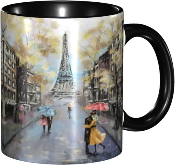 Paris Eiffel Tower Coffee Mug 11 OZ Cute Funny Ceramic Cup Women Men Novelty Gifts Microwave Office Home Decor 1