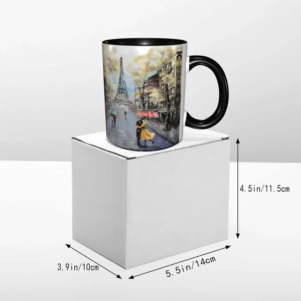 Paris Eiffel Tower Coffee Mug 11 OZ Cute Funny Ceramic Cup Women Men Novelty Gifts Microwave Office Home Decor 5