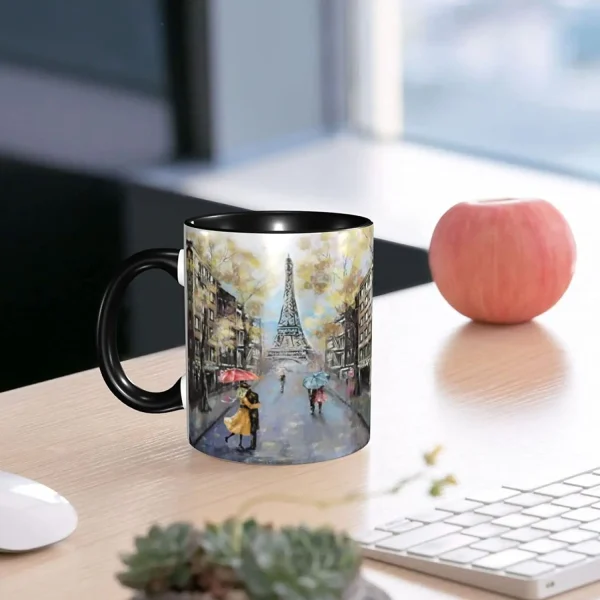 Paris Eiffel Tower Coffee Mug 11 OZ Cute Funny Ceramic Cup Women Men Novelty Gifts Microwave Office Home Decor 6