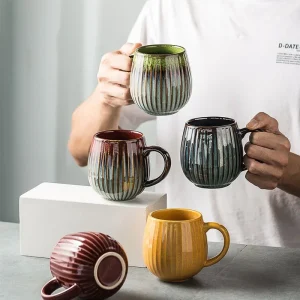 500ml Creative Personality Mug Breakfast Cereal Milk Cute Ceramic Cup Daily Household Large-capacity Retro Coffee Cup 1