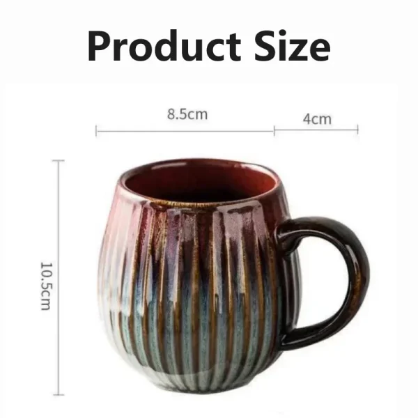 500ml Creative Personality Mug Breakfast Cereal Milk Cute Ceramic Cup Daily Household Large-capacity Retro Coffee Cup 6