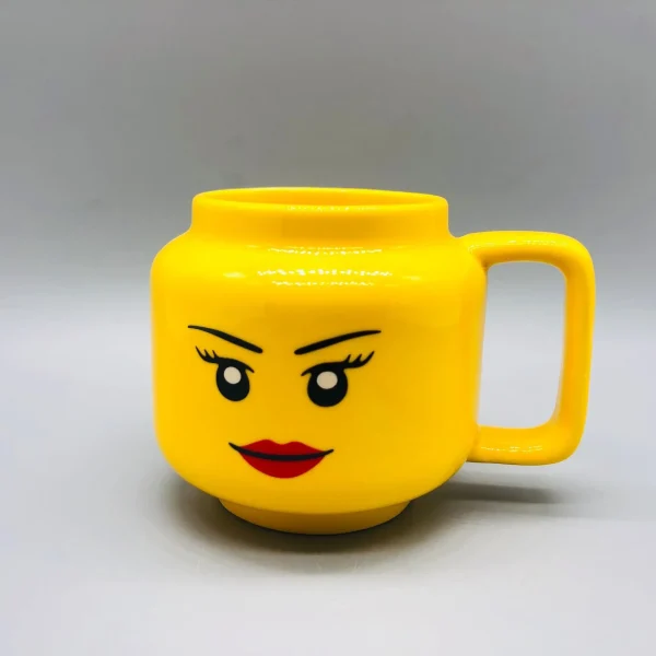 Mug Cup Cartoon Ceramic with Cute Impish Figure Head Pattern Expression Coffee Milk Tea Drinkware for Couple Friend Family 250ML 6