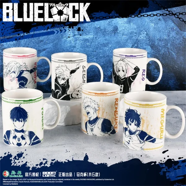 Anime BLUE LOCK Isagi Yoichi Mikage Reo Kunigami Rensuke Ceramic Mugs Coffee Milk Fans Birthday Gift for Friends 1