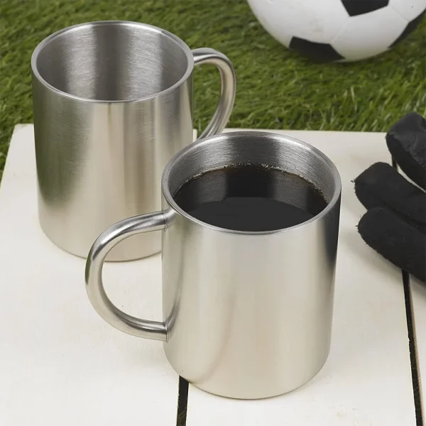 1pcs 210/301/400ML Coffee Mug 304 Stainless Steel Coffee Wine Beer Tea Juice Mug Water Cups With Handle 2