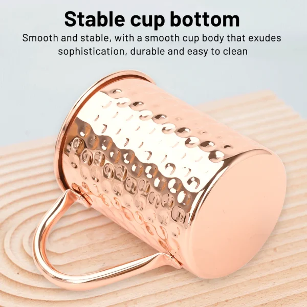 Copper Moscow Mule Mug Durable Coppery Beer Mugs Coffee Mug Milk Cup Pure Copper Bar Cup Drinkware Kitchen Supply 3
