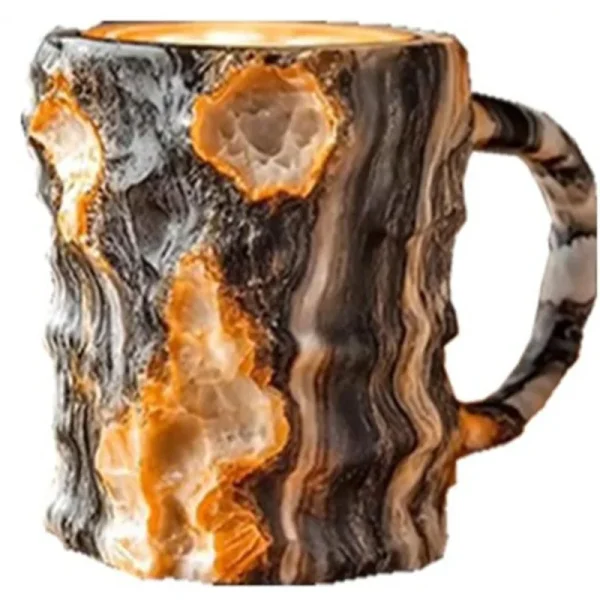 1PC Multi-Colored Mineral Crystal Coffee Mug，Natural Mineral Crystal Mug， Colorful Crystal Christmas Mugs,Christmas Gift New 5