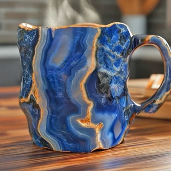 1PC Multi-Colored Mineral Crystal Coffee Mug，Natural Mineral Crystal Mug， Colorful Crystal Christmas Mugs,Christmas Gift New 6
