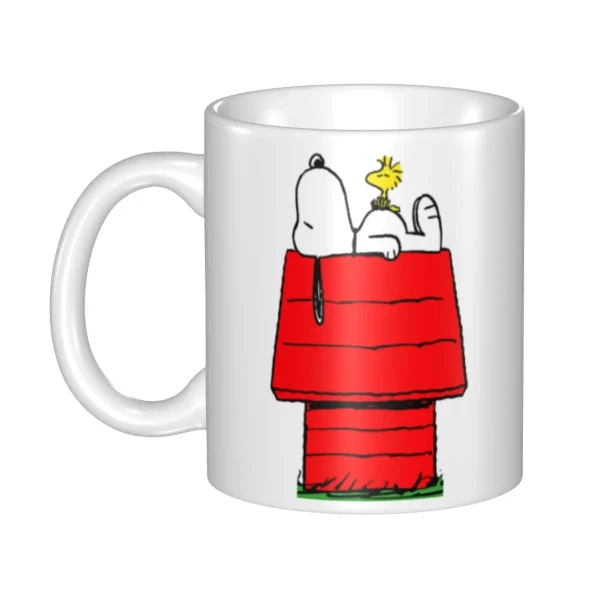 Custom Cartoon Snoopy Woodstock Animation Coffee Mug DIY Ceramic Milk Tea Cups 1